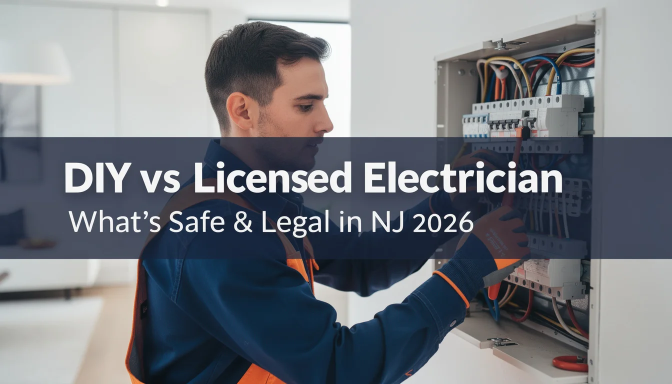 DIY Electrical Repairs vs. Hiring a Licensed Electrician in NJ: What’s Safe and Legal in 2026