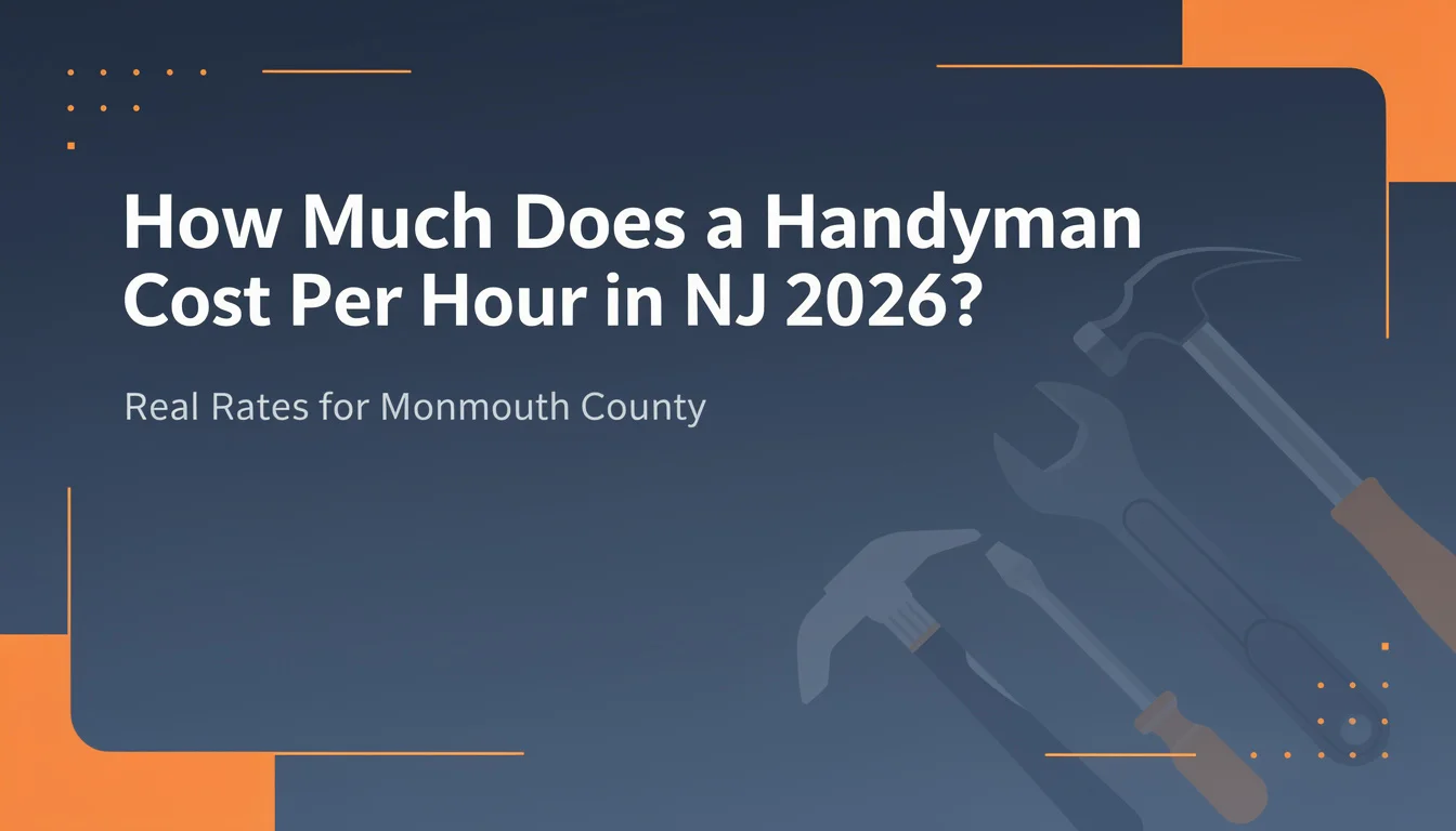 How Much Does a Handyman Cost Per Hour in NJ 2026? Real Rates for Monmouth County