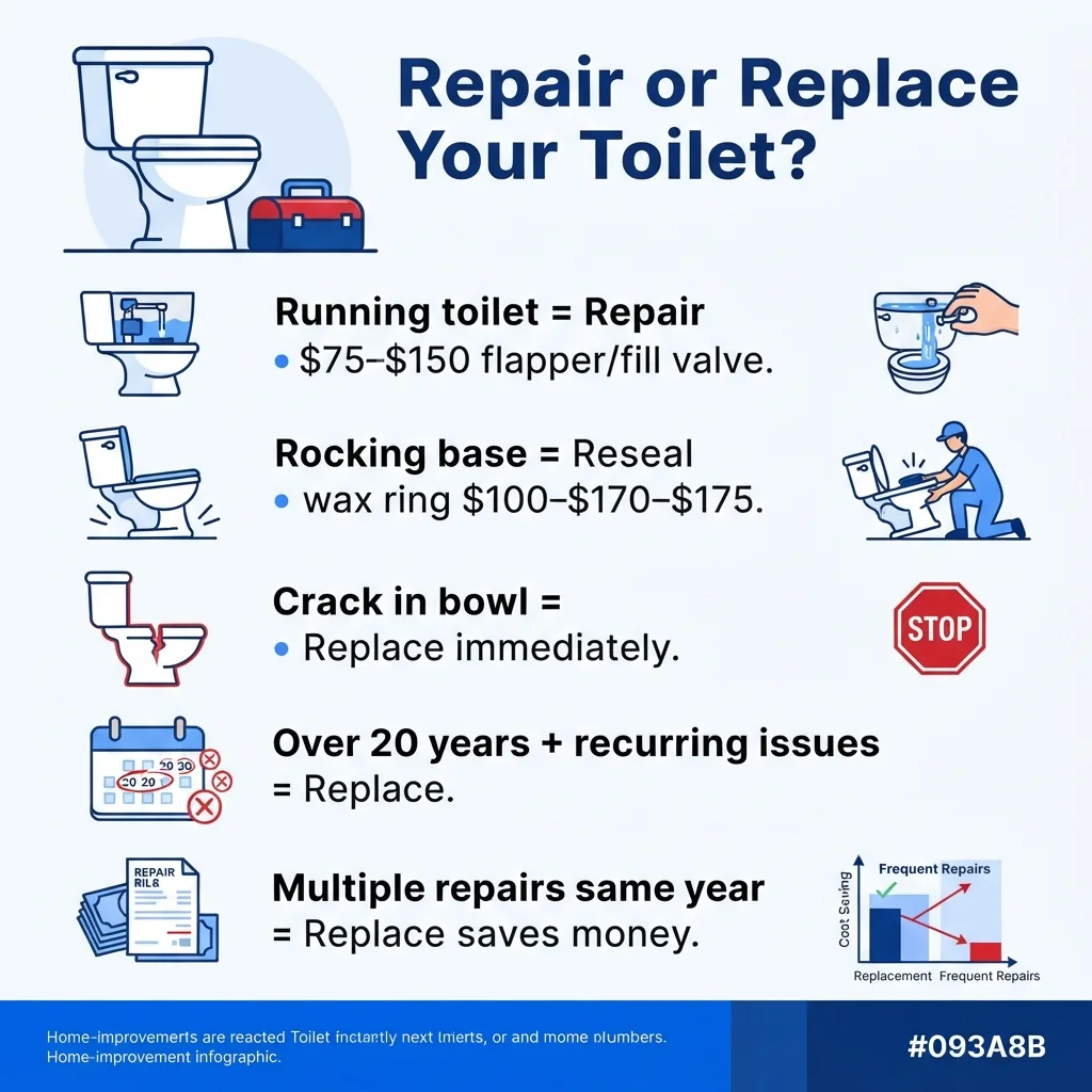 Infographic: repair or replace your toilet decision guide