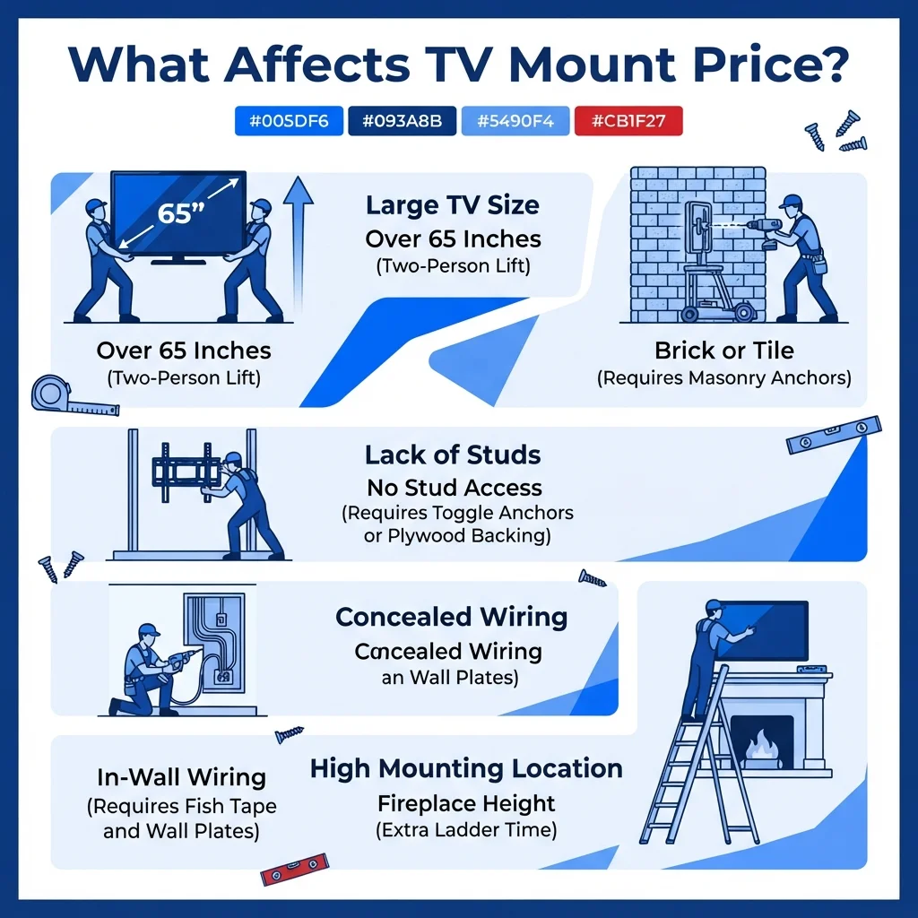 Infographic: what affects TV mount price in NJ